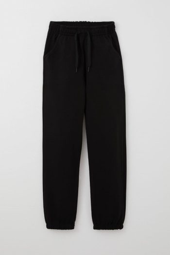 Boys' Black Drawstring Pants with Elastic Waistband (Ages 5-8)