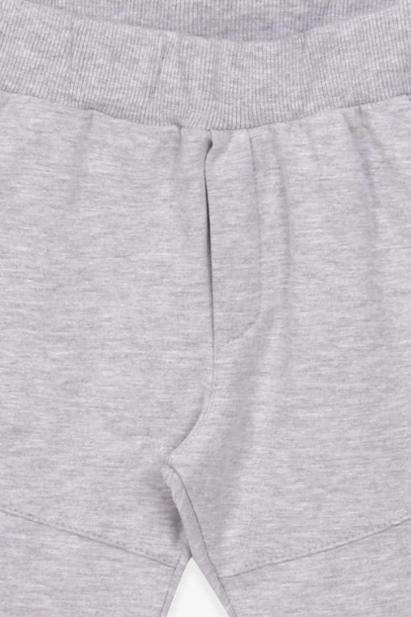 Boys' Printed Pocket Sweatpants in Light Gray Melange (1.5-2 Years)
