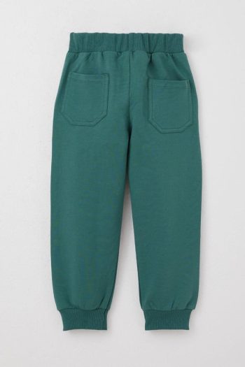Boys' Pocketed Tracksuit Bottoms in Petrol Green (3 Years)