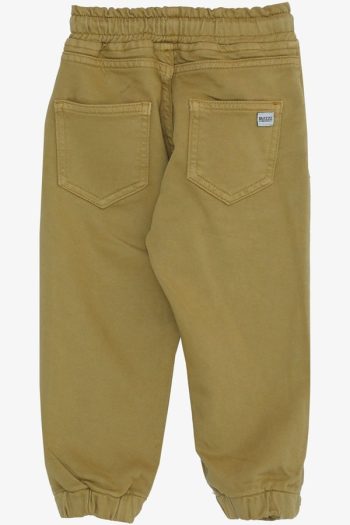 Boys' Elastic Waist and Cuffed Trousers in Khaki Green (Ages 1.5-4)