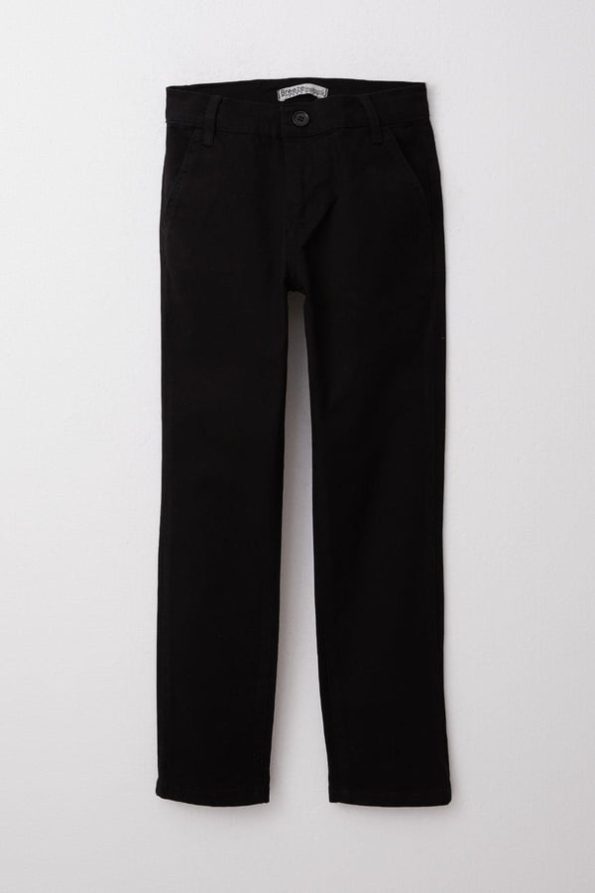 Boys' Basic Gabardine Pants in Black (8-9 Years)