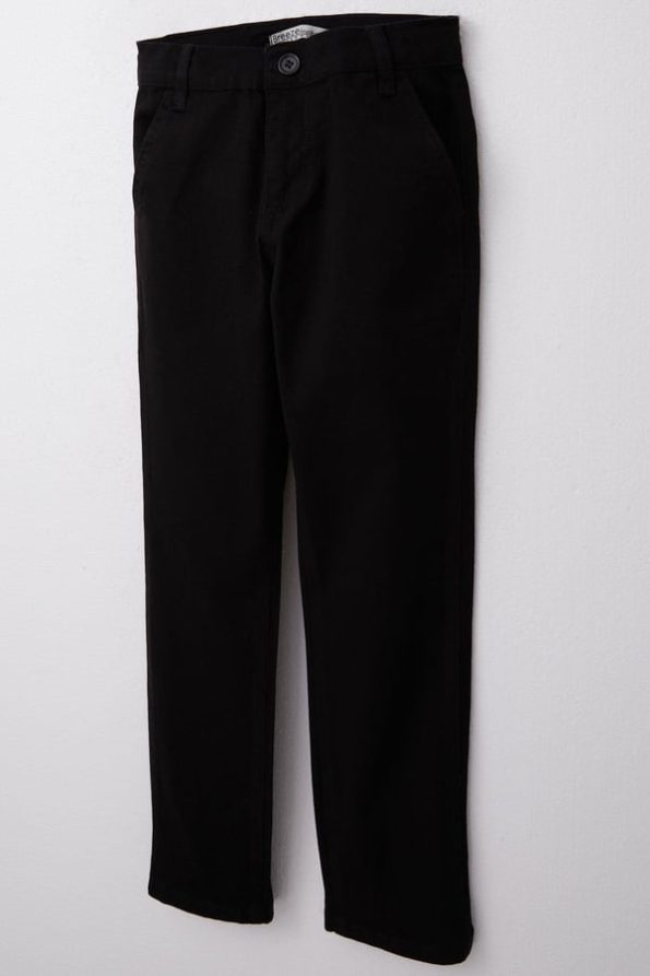 Boys' Basic Gabardine Pants in Black (8-9 Years)