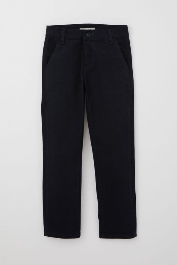 Boys' Basic Gabardine Trousers in Navy (8-9 Years)