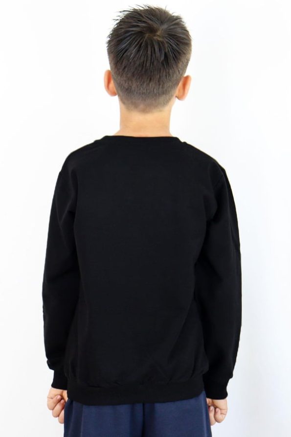 Boys' Motivational Themed Black Sweatshirt (Ages 8-11)