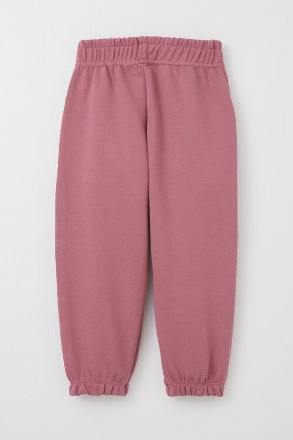 Girls' Baby Elastic Waist and Cuffs Rose Pink Pants (1 Year)