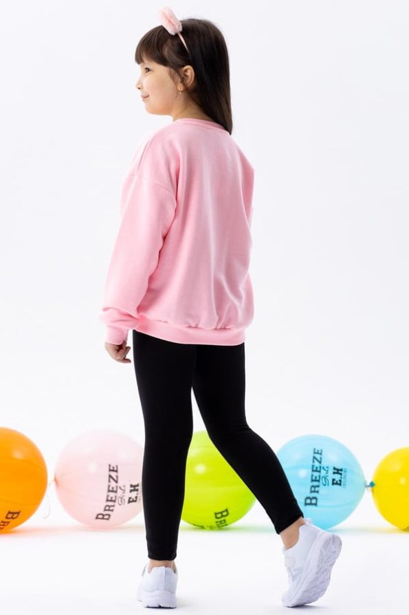 Girls' Neon Pink Printed Sweatshirt (Ages 9-14)
