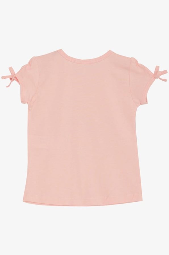 Girls' Party Time Happy Girls Printed Pink T-Shirt (Ages 2-5)