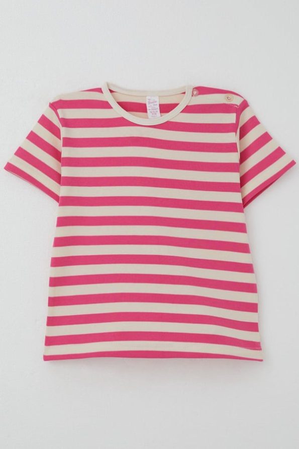 Girls' Striped Pink T-Shirt (Ages 1-4)