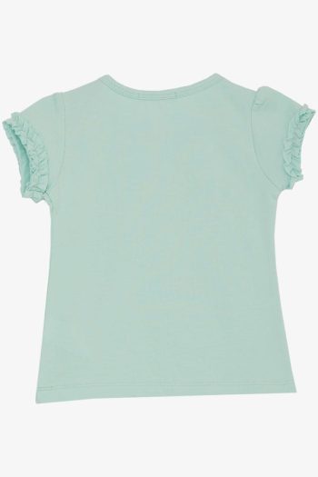Girls' Baby T-Shirt with Cute Bird Print in Mint Green (1-2 Years)