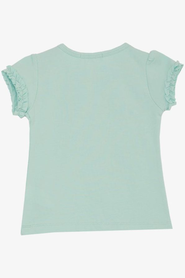 Girls' Baby T-Shirt with Cute Bird Print in Mint Green (1-2 Years)
