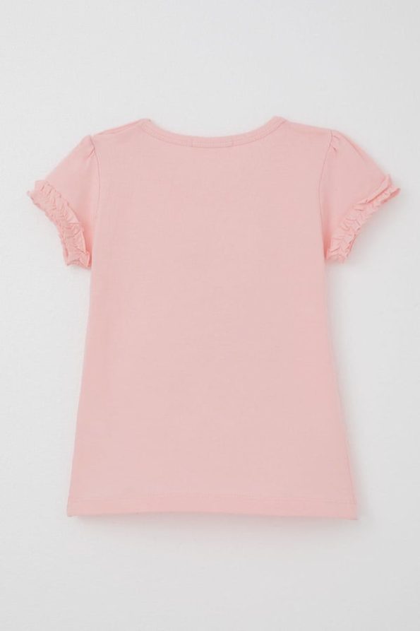 Girls' T-Shirt with Cute Bird Print and Heart in Pink (1-4 Years)