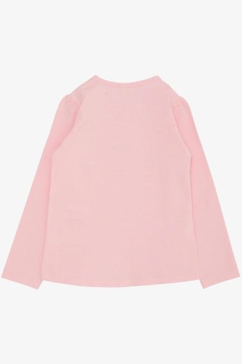 Girls' Long Sleeve T-Shirt with Embroidered Swan Print in Pink (2-3 Years)