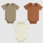 Buddy Bears Organic Short Sleeve Bodysuits - Set of 3