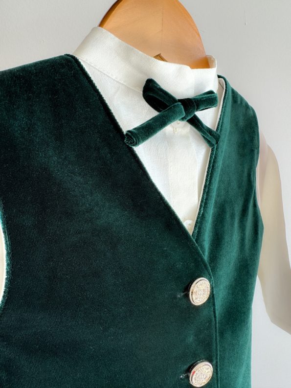 Merlin Pine Green Vest Romper Shirt