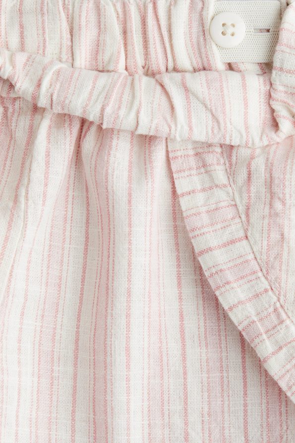 Linen Blend Ruffled Shorts