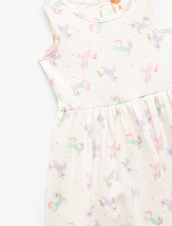 Cotton Sleeveless Polka Dot Dress Set for Baby Girls