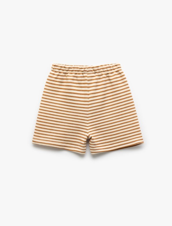 Boys' Cotton Striped Shorts with Drawstring