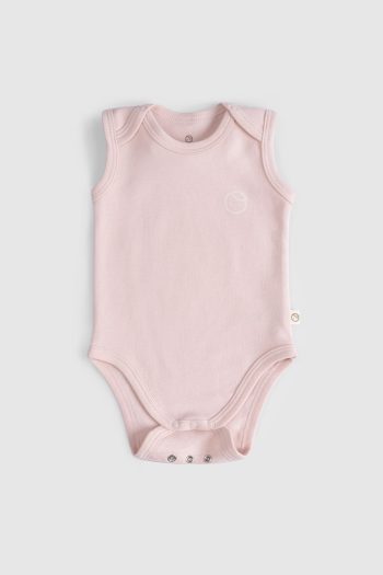 2-Pack Adjustable Pink and Ecru Snaps Bodysuit