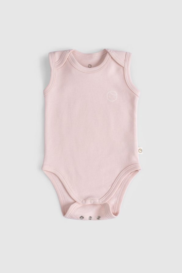 2-Pack Adjustable Pink and Ecru Snaps Bodysuit