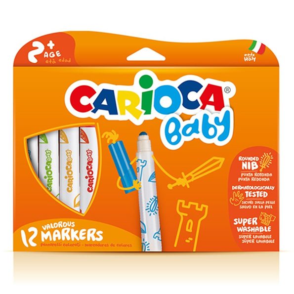 Jumbo Baby Super Washable Felt Tip Markers Set of 12
