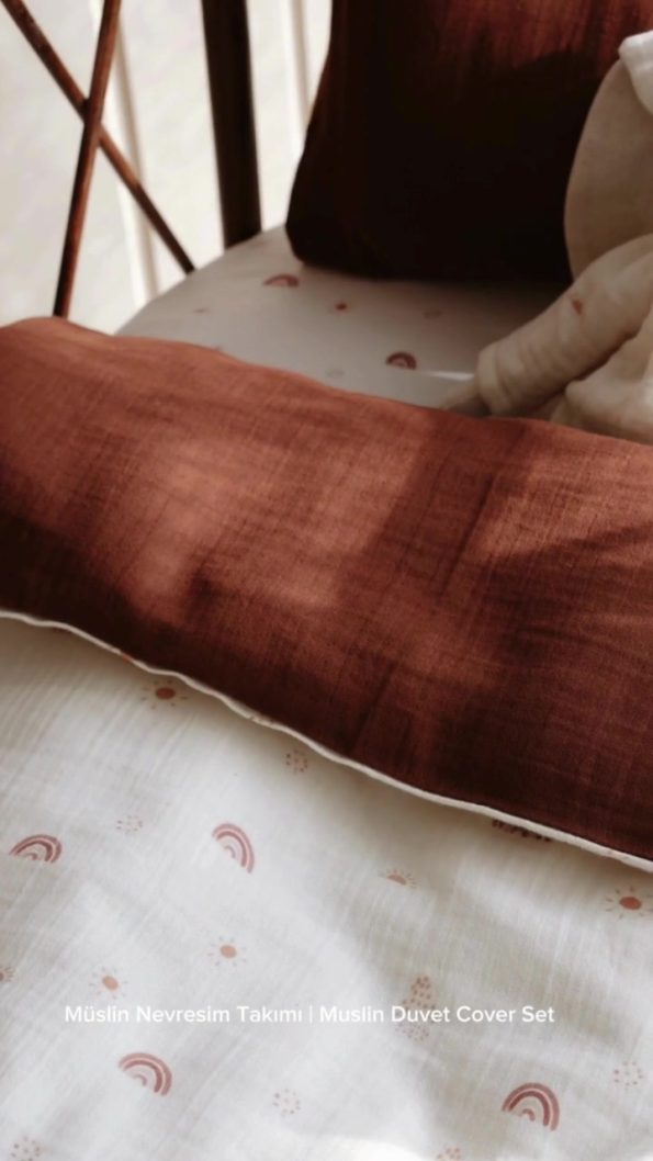 TBA COLLECTION Mother Side Muslin Bedding Set | Boho Rainbow