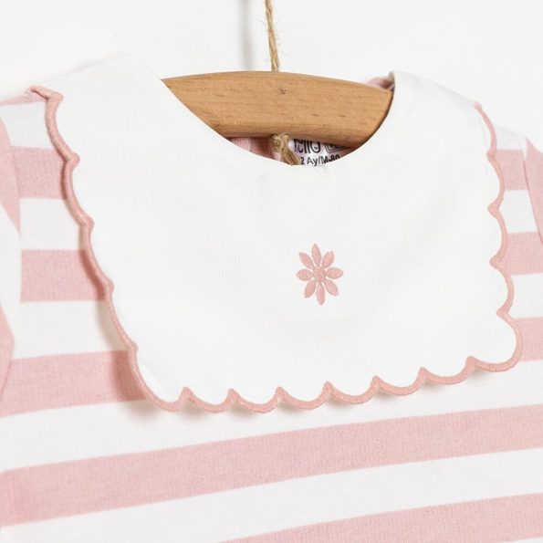 Chic Long Sleeve Sweatshirt for Baby Girls in Powder Pink