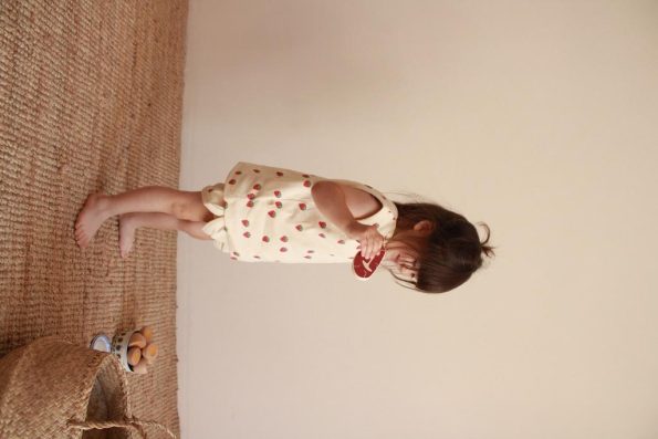 Strawberry Print Knit Tank Top and Shorts Set