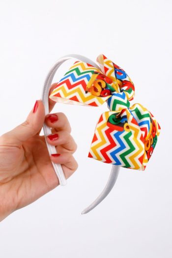 Multicolored Back To School Printed Girls' Headband