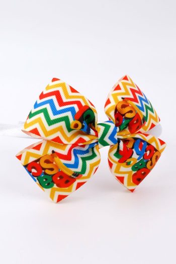Multicolored Back To School Printed Girls' Headband