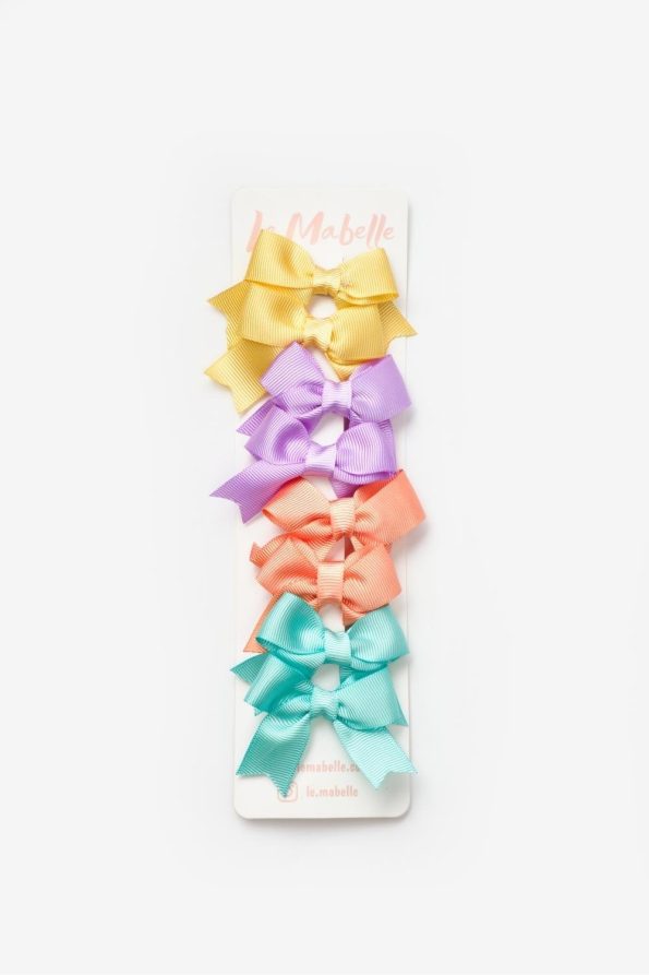 Colorful Rainbow Hair Bow Clip Set