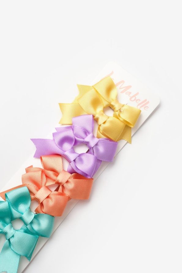 Colorful Rainbow Hair Bow Clip Set