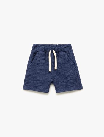 Boys' Cotton Pocketed Elastic Waist Basic Shorts