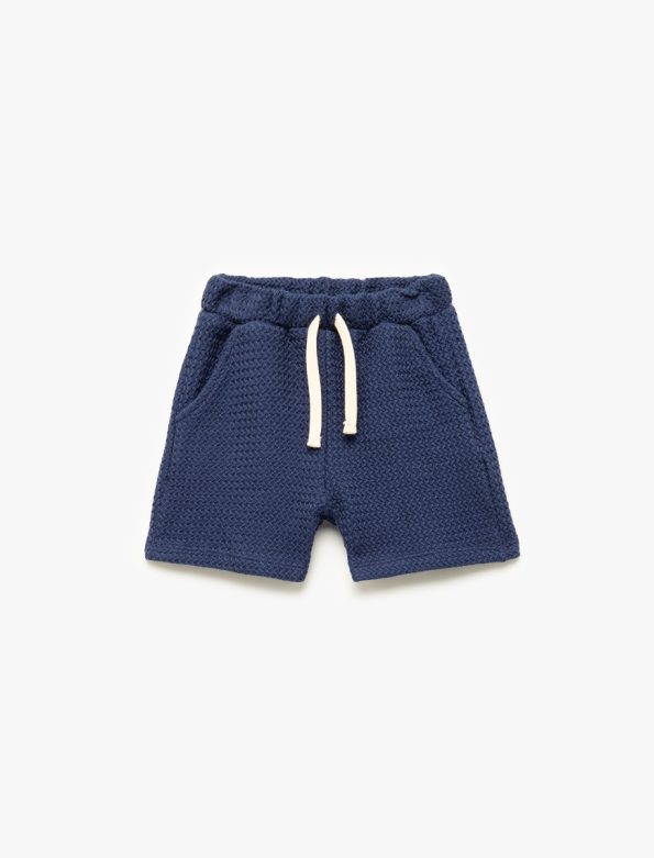 Boys' Cotton Pocketed Elastic Waist Basic Shorts