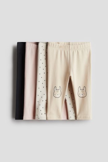 4-Pack Cotton Jersey Leggings
