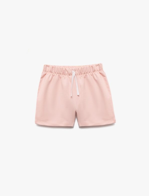 Girls' Cotton Elastic Waist Basic Multicolor Bermuda Shorts Set