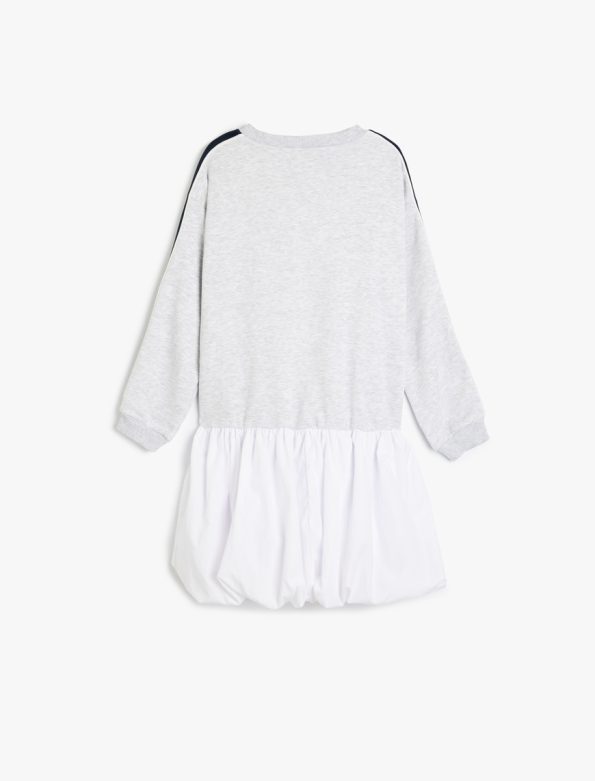 Girls' Long Sleeve Crew Neck Sweat Dress