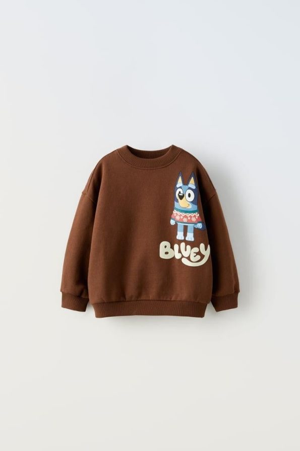 Boys' Cotton Brown Bluey Sweatshirt and Jogger Set