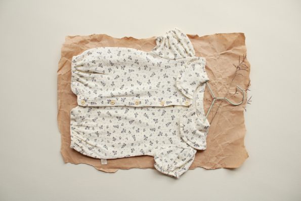 Button-Up Patterned Jumpsuit