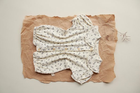 Button-Up Patterned Jumpsuit