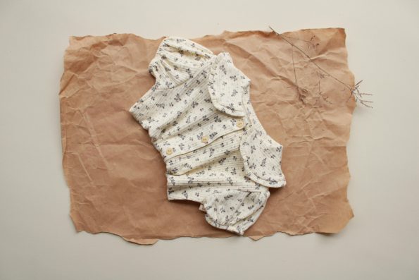 Button-Up Patterned Jumpsuit