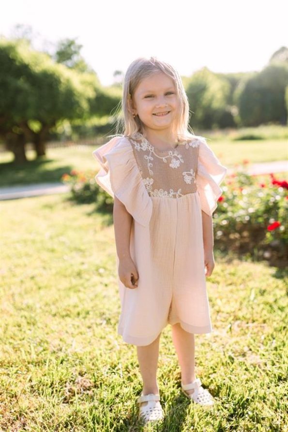 Lace Detailed Muslin Jumpsuit