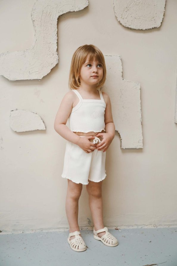Seashell Strap Crop Top and Shorts Set