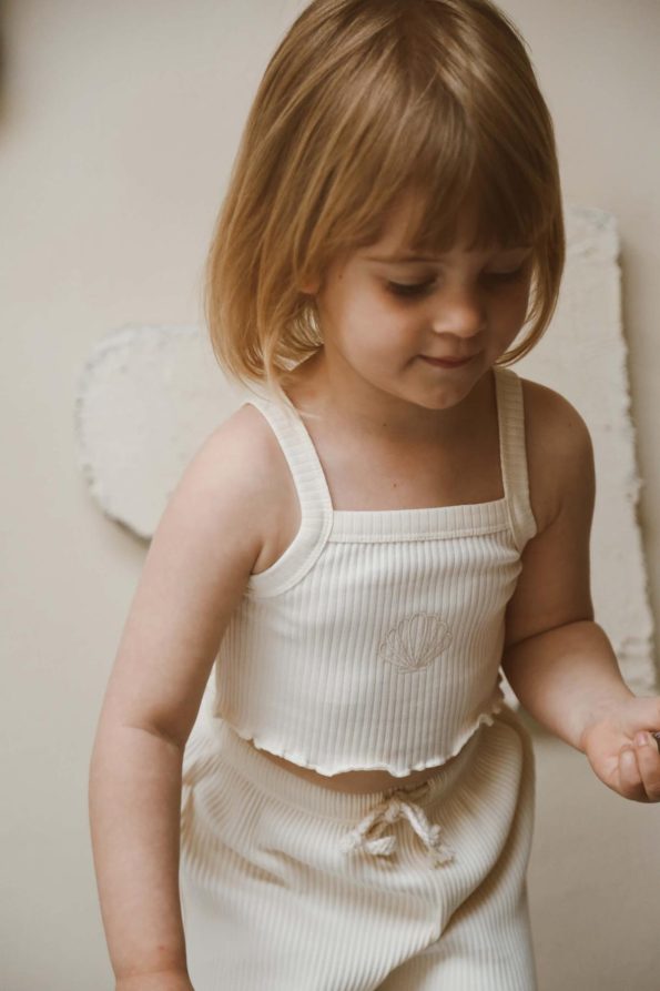 Seashell Strap Crop Top and Shorts Set