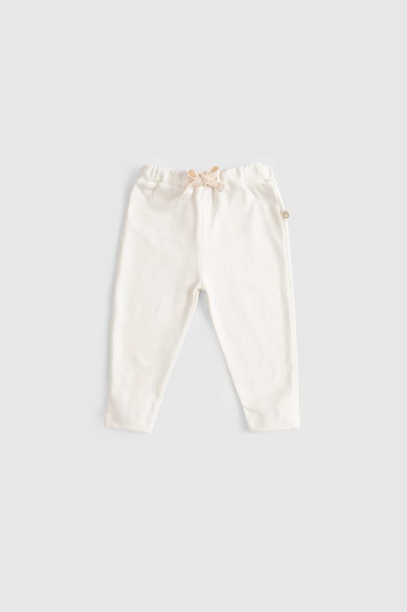2-Pack Organic Cotton Baby Pants Twig Ecru