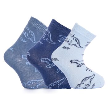 Boys' Dinosaur Print Navy Blue Sock Set