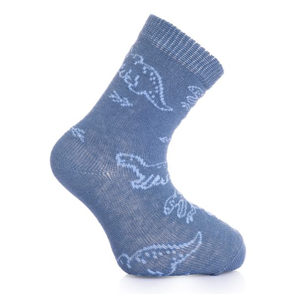 Boys' Dinosaur Print Navy Blue Sock Set