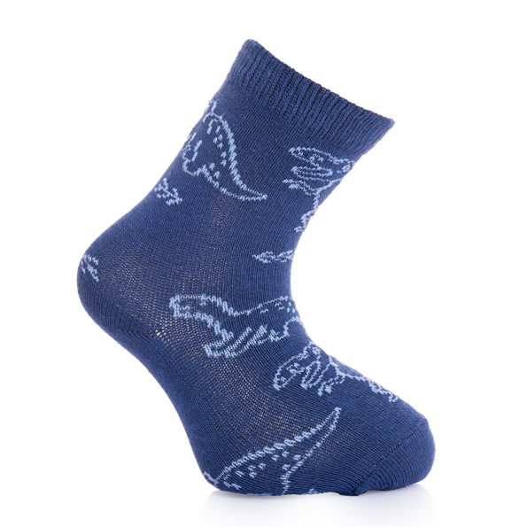 Boys' Dinosaur Print Navy Blue Sock Set