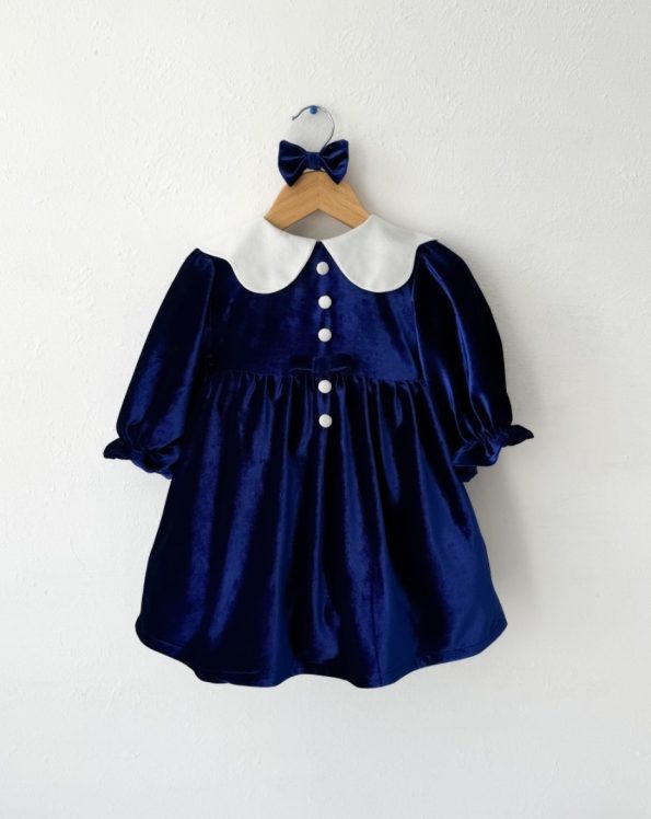 CORA Night Blue Dress with Hairpin