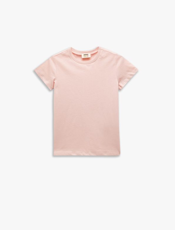 Girls' Cotton Short Sleeve Basic T-Shirt Set - 3 Pieces
