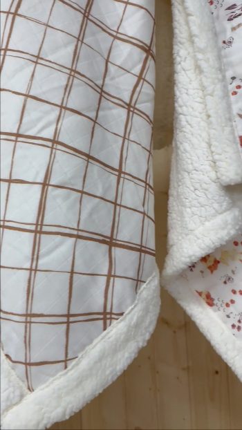 LUCKKA Puffy Baby Blanket 70x100 Cm Sheep Fleece Muslin Blanket